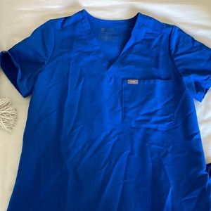 FIGS Royal blue scrub top